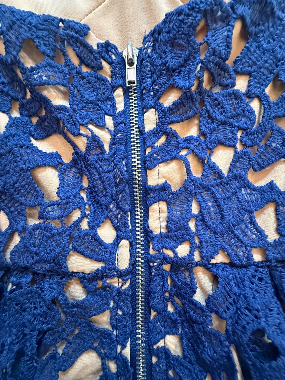 Toby Heart Ginger x Love Indie Navy Crochet Lace Midi Dress Medium NWT - Picture 6 of 12